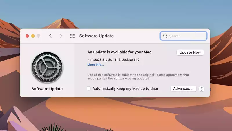 Major security bug fixed in MacOS11.2 - Update now